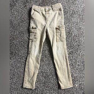 Boys Beige Cargo Pants